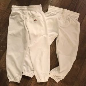 2 pair white baseball pants boys M